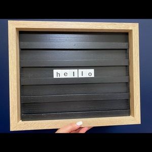 Wooden letter board
